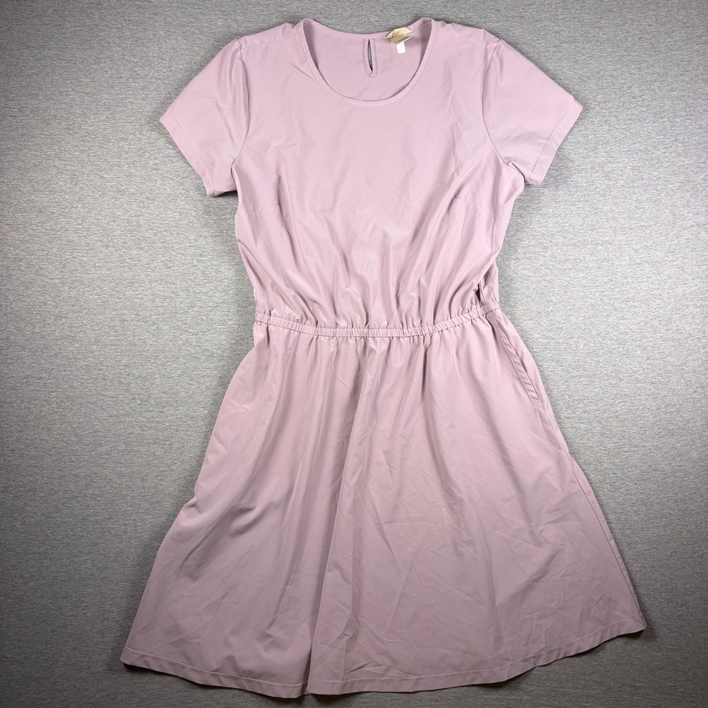 Duluth Trading Co Flexcellence Dress M Mauve Pink Gorpcore Active Casual Pockets